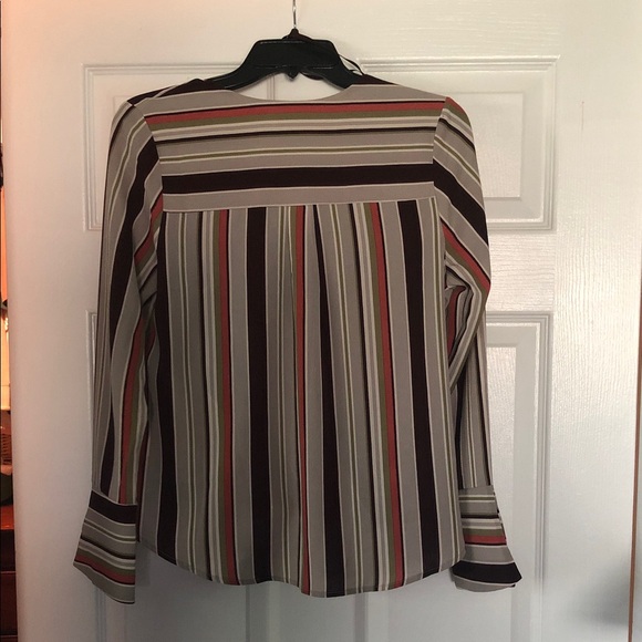 Monteau Multicolor Striped Blouse - Picture 5 of 5